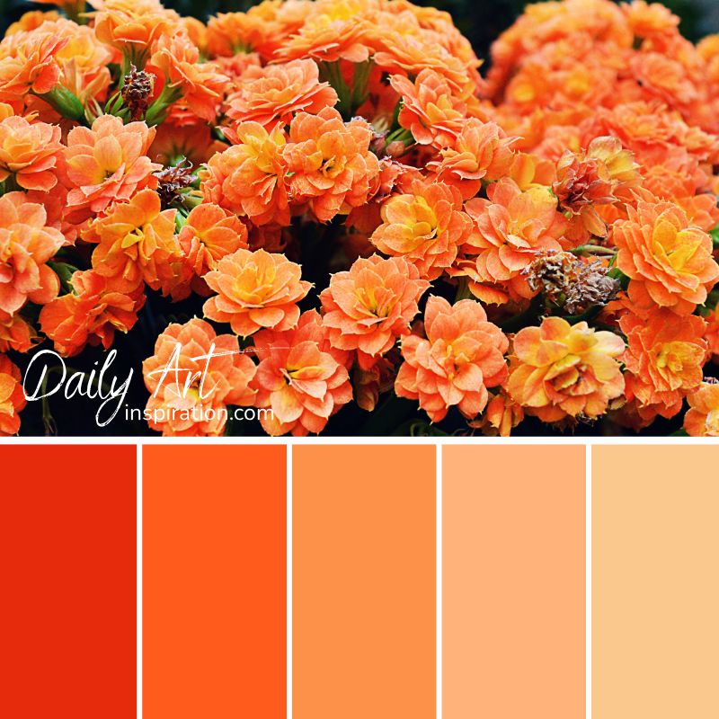 28_yellow_and_orange_color_palettes_for_inspiration (17) coral color palette, orange colors, coral shades, orange shades, natural color palette, pastel colors, warm colors