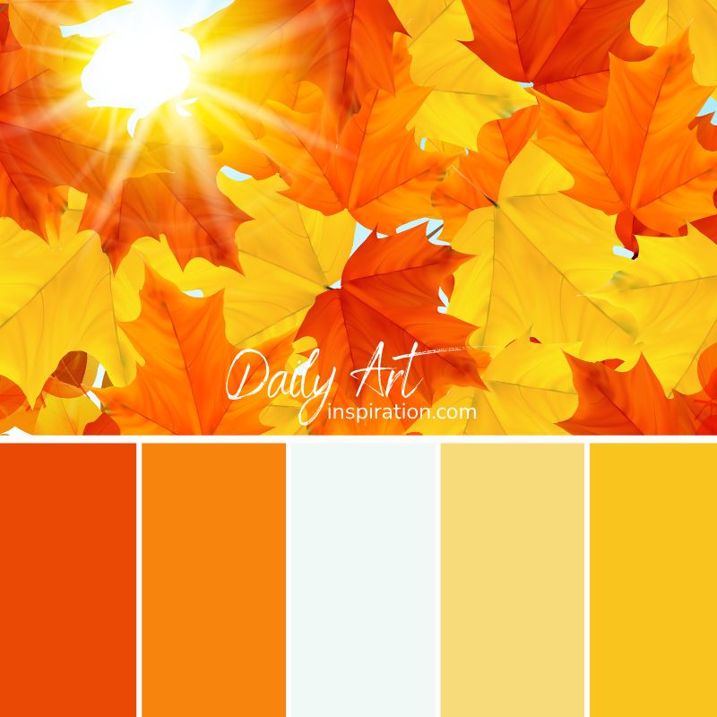 28_yellow_and_orange_color_palettes_for_inspiration (18) orange and yellow color palette, autumn colors, fall colors, autumn leaves color palette, yellow color, orange color, autumn color inspiration, fall color combination