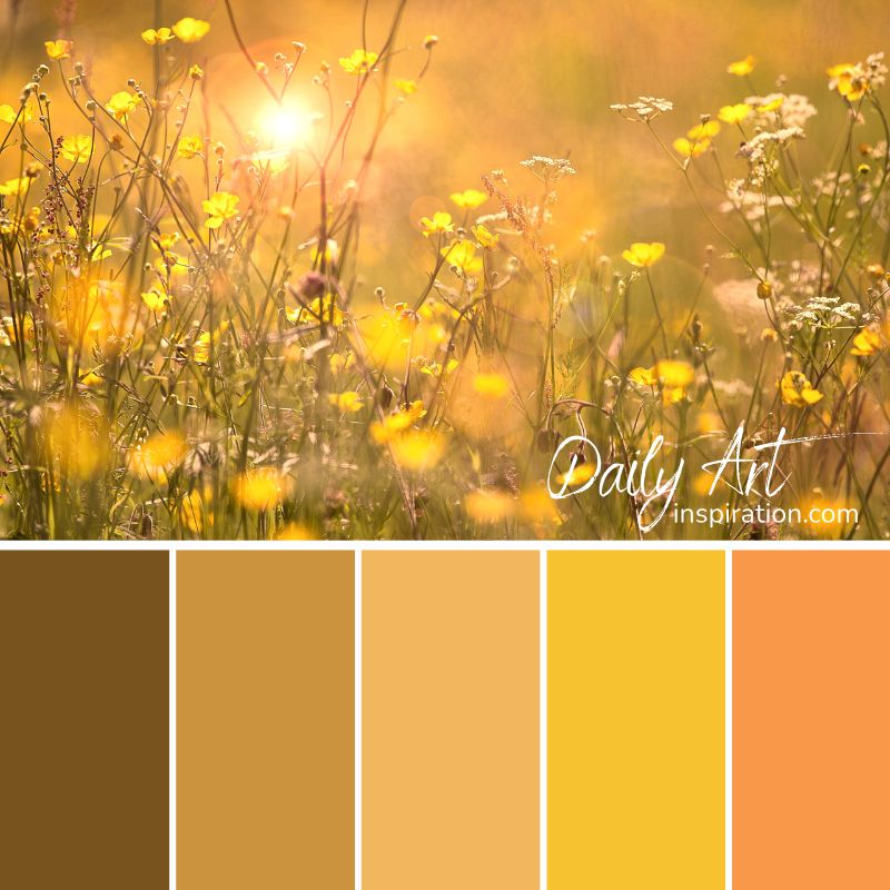 28_yellow_and_orange_color_palettes_for_inspiration (20) natural colors, golden, yellow, orange color palette