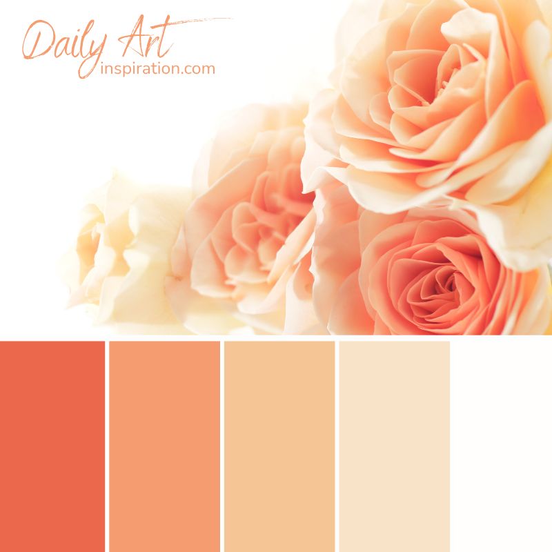 28_yellow_and_orange_color_palettes_for_inspiration (23) peach color palette, peach, orange, coral colors, rose colors, wedding color palette inspiration, wedding moodboard color scheme