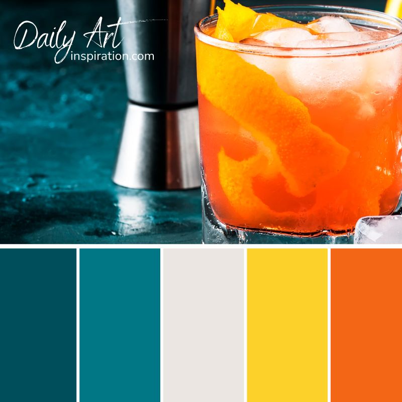 28_yellow_and_orange_color_palettes_for_inspiration (6) orange and teal color scheme, orange and teal color palette, webdesign color combo, orange, teal, yellow shades