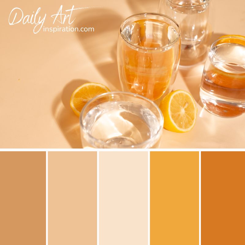 28_yellow_and_orange_color_palettes_for_inspiration (9) yellow and beige color palette, citrus color palette, warm color combination, warm colors