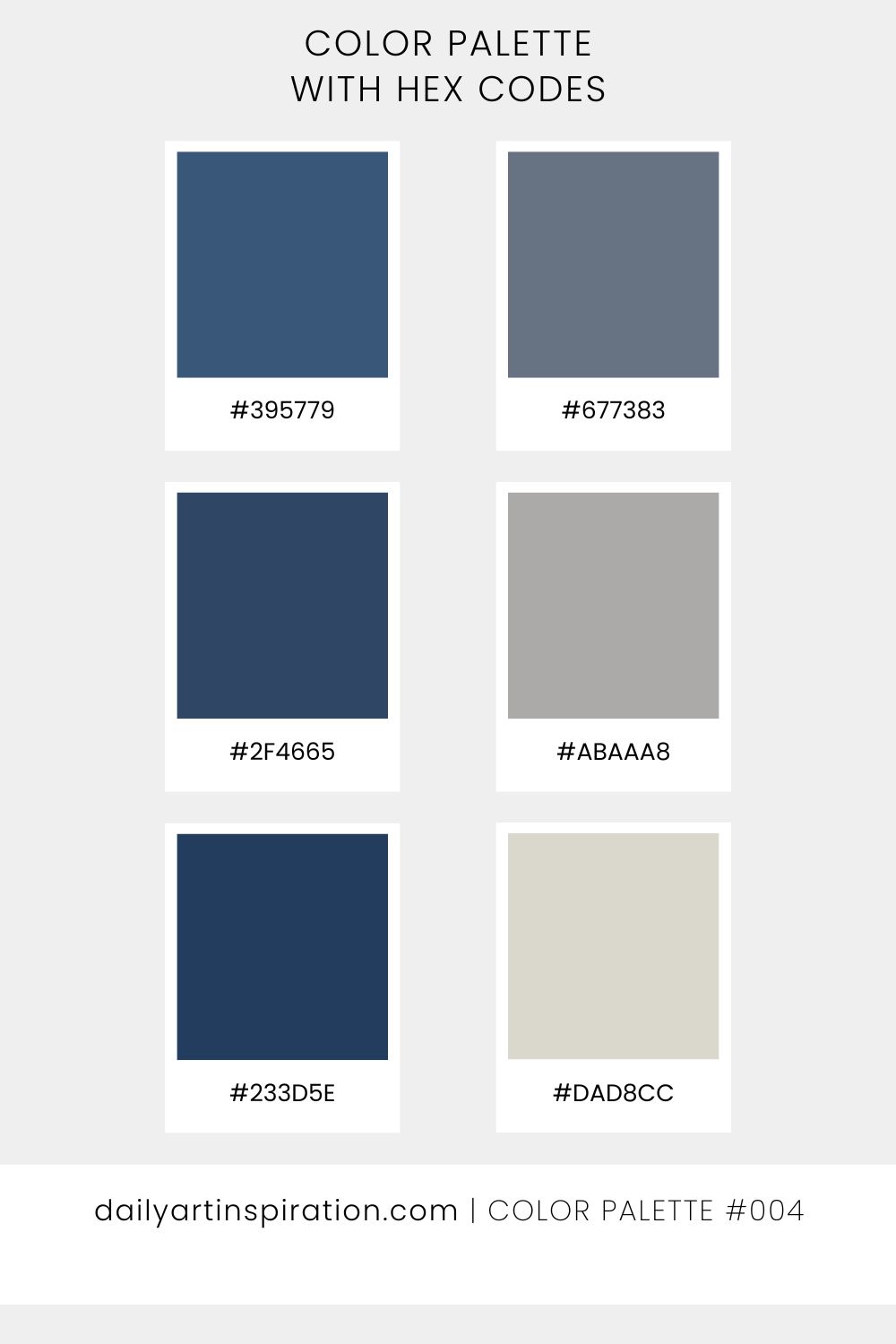 Winter forest color palette with blue and grey color, winter color palette, winter colors, color palettes, blue, gray, grey, color combinations, colors, colours