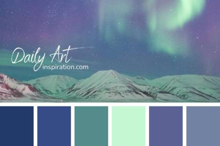 Green, blue and purple color palette 004